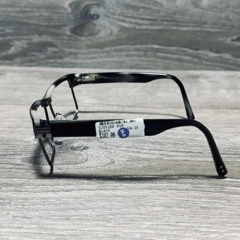 Sean John SJO5108 019 Eyeglass Frames 59-15-145‎ Black Mens Half Rim Rectangle
